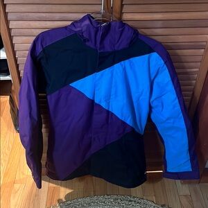 Colorblock Jacket in Purple and Blue